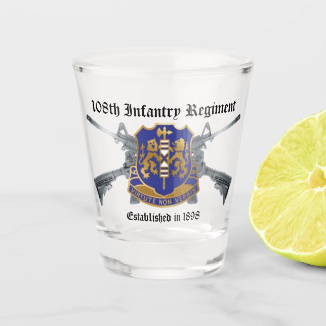 108. Infantry Regiment Shot Glass Schnapsglas (Vorderseite)