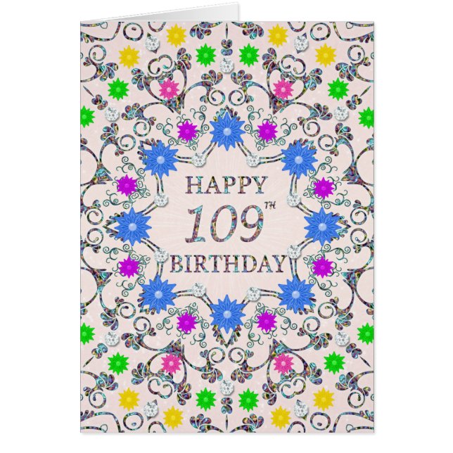 109. Geburtstag Abstrakte Blume (Vorne)