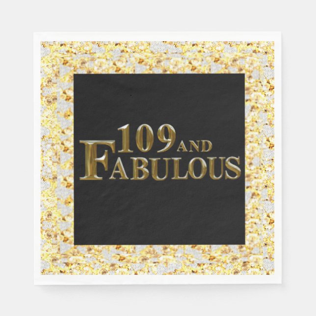 109 Geburtstag Serviette (Vorderseite)