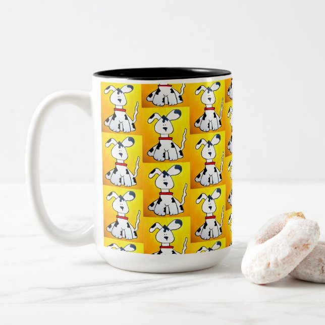 109 - Tasse des weißen Hundes (Mit Donut)