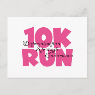10.00 Uhr Laufen rosa Sportlauf Postkarte