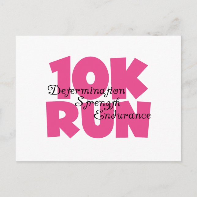 10.00 Uhr Laufen rosa Sportlauf Postkarte (Vorderseite)