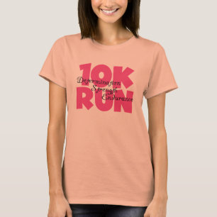 10.00 Uhr Laufen rosa Sportlauf T-Shirt