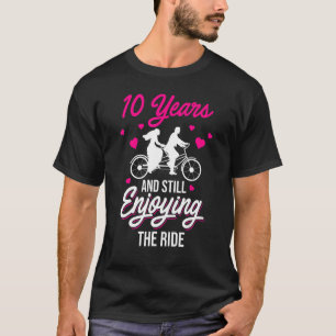 10. 10 Jahre Hochzeit Jubiläum Spaß Funny Hu T-Shirt