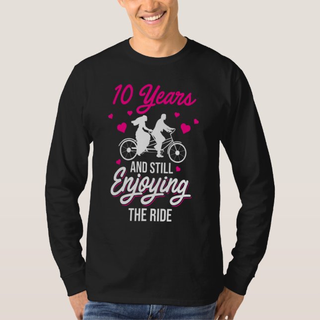 10. 10 Jahre Hochzeit Jubiläum Spaß Funny Hu T-Shirt (Vorderseite)