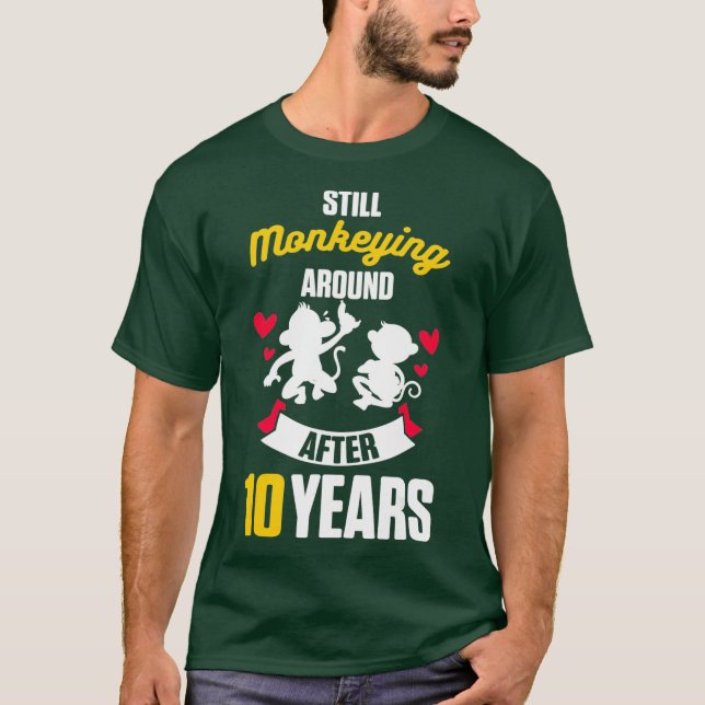 10. 10-jähriges Hochzeitsjubiläum T-Shirt (Vorderseite)