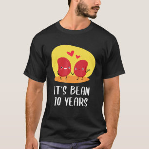 10. 10-jähriges Hochzeitstag Bean Couple Ihm H T-Shirt