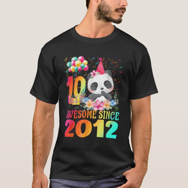 10 10. Panda Phantastisch seit 2012 T-Shirt (Vorderseite)