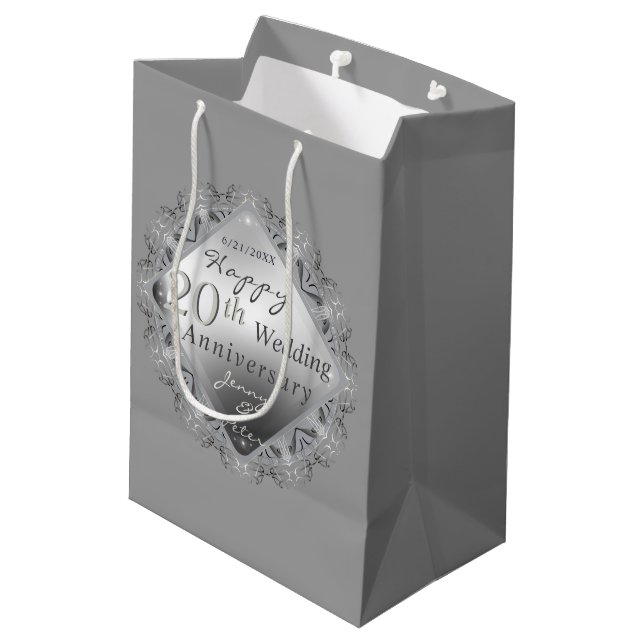 10.11.20.25.70. Hochzeit Mittlere Geschenktüte (Rückseite Schrägansicht)