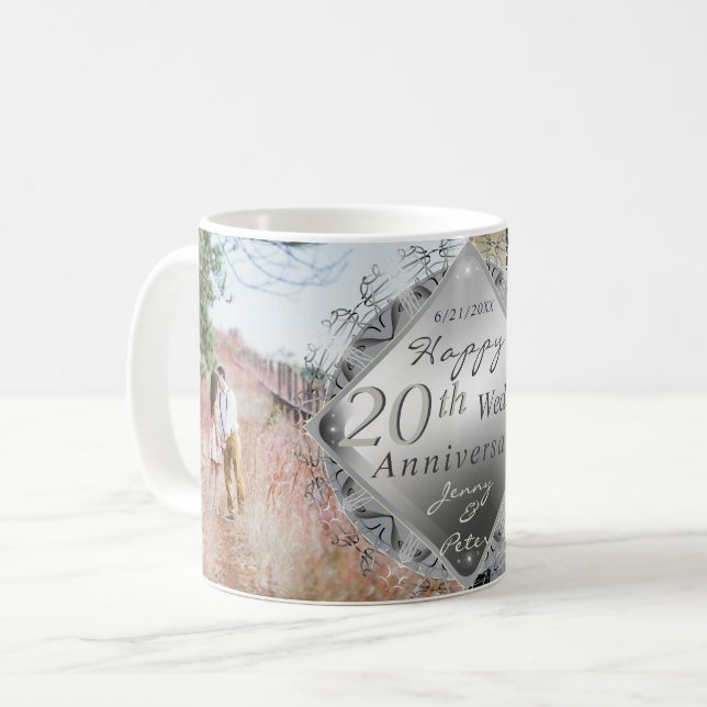 10.11.20.25.70. Hochzeitstag Kaffeetasse (Vorderseite Links)