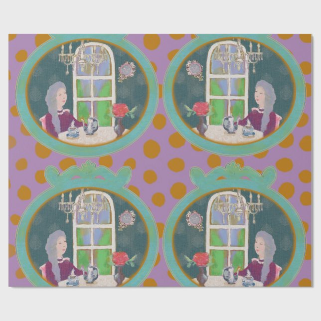 10:15 in LALATOWN Wrapping Paper 2 Geschenkpapier (Flach)