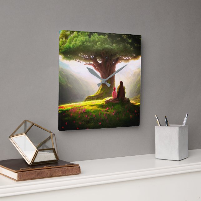 10,75" quadratische Acrylwand-Uhr Quadratische Wanduhr (Büro)