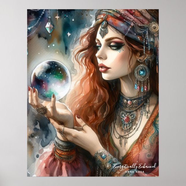*~* 10 A100 Psychische Sinti und Roma Boho Frau Poster (Vorne)