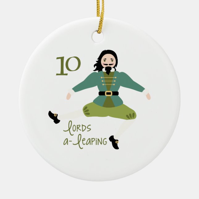 10 Akkorde A-Leaping Keramik Ornament (Vorne)
