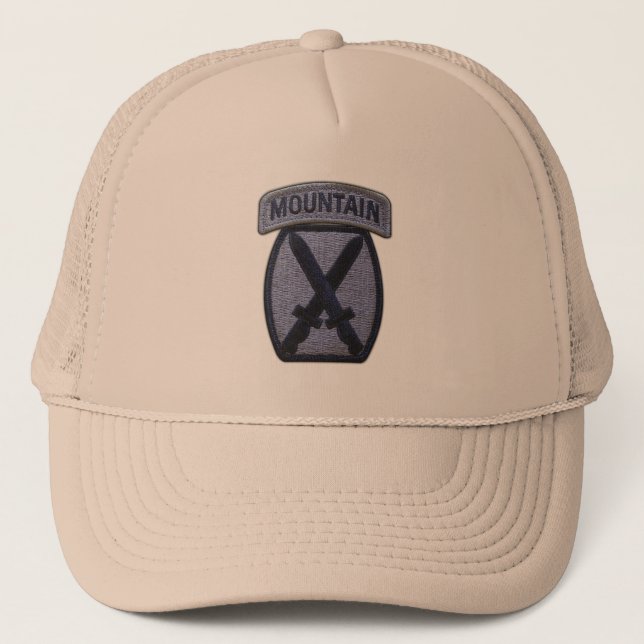 10. Alpendivision veterans Patch Hat Truckerkappe (Vorderseite)