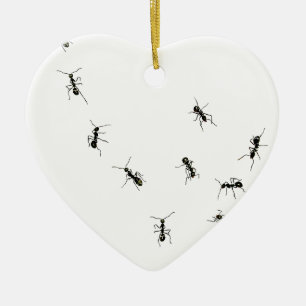 10 Ameisen Keramikornament