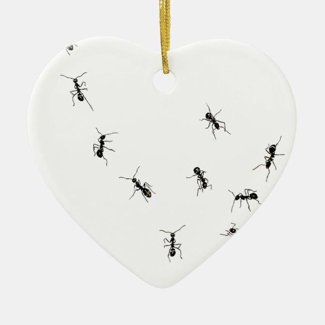 10 Ameisen Keramikornament (Vorne)