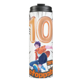 10 and Unstoppable Boys’ Birthday Thermosbecher