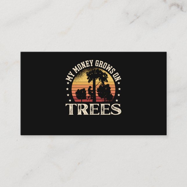 10.Arborist for a Tree trimmer Visitenkarte (Vorderseite)