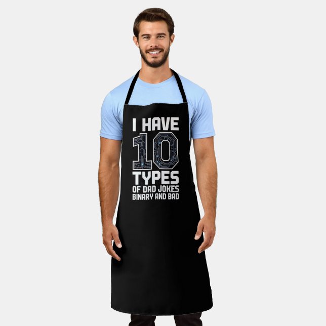 10 Arten von Dad Jokes Binary Programmer BBQ Schürze (Getragen)