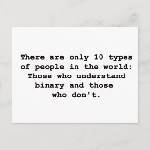 10 Arten von Menschen Postkarte