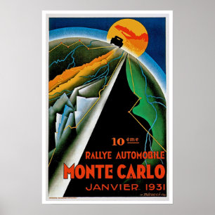 10. Automobile Kundgebung de Monte Carlo Poster