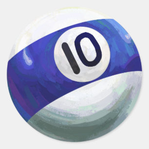 10 Ball Runder Aufkleber