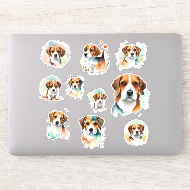 10 Beagles Scrapbook und Journaling Aufkleber (Computer)