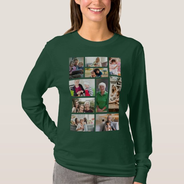 10 benutzerdefinierte FotoCollage T-Shirt (Vorderseite)