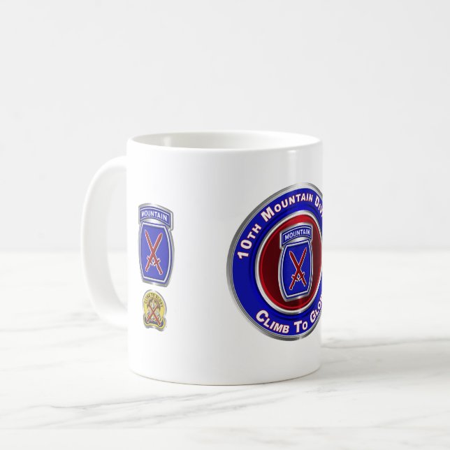 10. Bergabteilung "Climb to Glory" Kaffeetasse (Vorderseite Links)