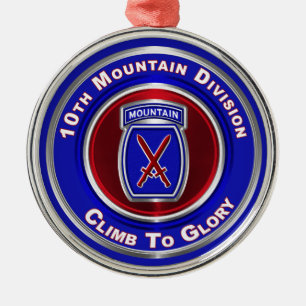 10. Bergabteilung "Climb to Glory" Ornament Aus Metall