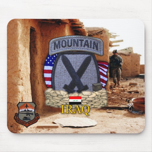 10. Bergabteilung Golf Krieg Vets Mousepad (Vorne)