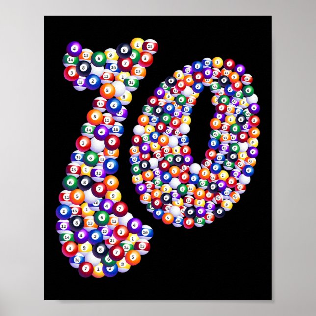 10 bestehend aus Billardtisch Poster (Vorne)