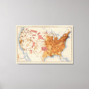 10 Bevölkerung 1870 Leinwanddruck