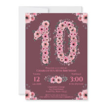 10. Big Birthday Girl Pink Blume Green Foliage