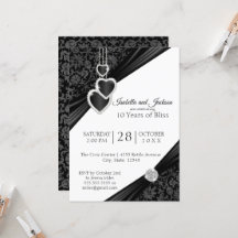 10. Black Onyx Herzensjubiläum Designeinladung