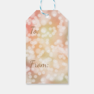 10 Bokeh-Geschenketiketten, Blütenrot, pink, unsc Geschenkanhänger