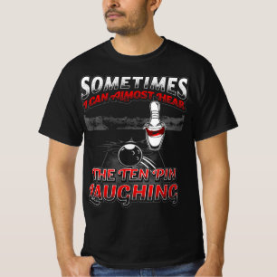 10 Button Lächeln Spaß Bowling hören T-Shirt