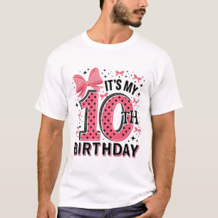 10. Coquette Geburtstagskarte 10 Jahre altes Mädch T-Shirt