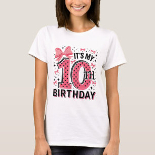 10. Coquette Geburtstagskarte 10 Jahre altes Mädch T-Shirt