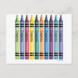 10 Crayons Postkarte