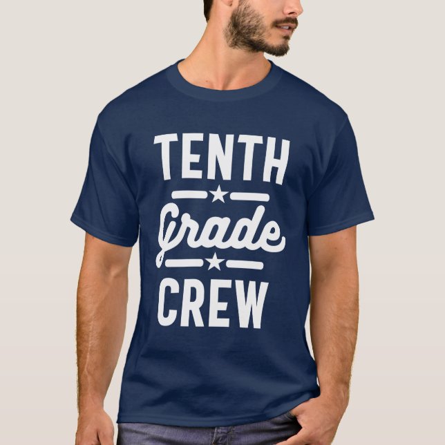10. Crew Lehrer zurück zur Schule T-Shirt (Vorderseite)