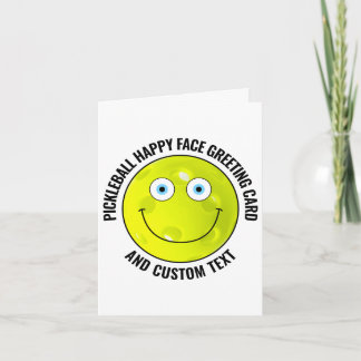10 Custom Pickleball BLAU EYES Happy Face Gruß Karte