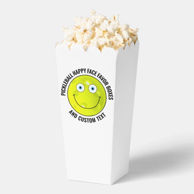 10 Custom Pickleball BLUE EYES Happy Face Popcorn Geschenkschachtel (Geplatzt)