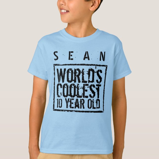 10. Das coolste 10-Jährige A07 der T-Shirt (Vorderseite)