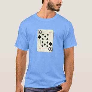 10 der Spaten-Spielkarte T-Shirt