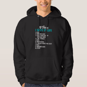10 Dinge, die ich im Leben Gewollt Jesus Christlic Hoodie