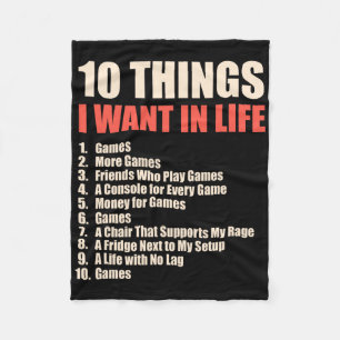 10 Dinge, die ich in Life Games Cool Gamer Design Fleecedecke