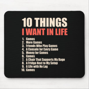 10 Dinge, die ich in Life Games Cool Gamer Design Mousepad