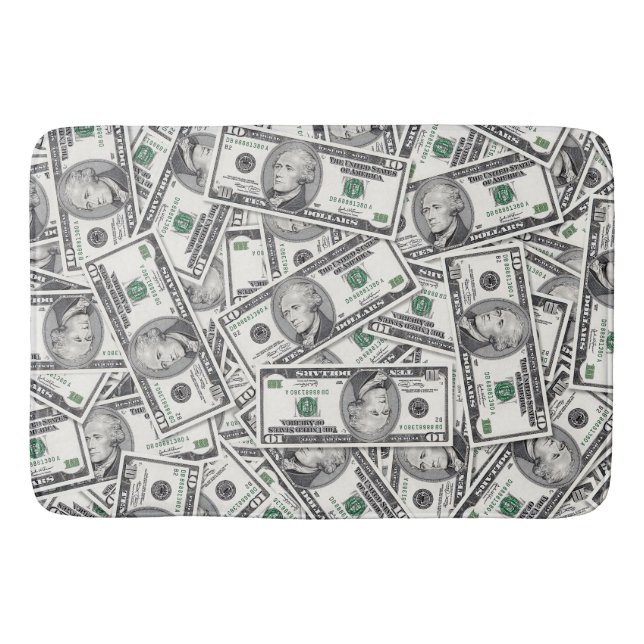 10-Dollar-Schein-Geldmuster Badematte (Vorderseite)